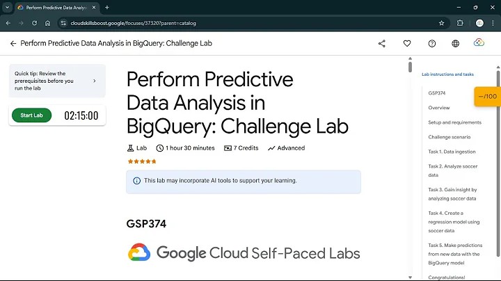 Perform Predictive Data Analysis in BigQuery: Challenge Lab | #qwiklabs | #GSP374