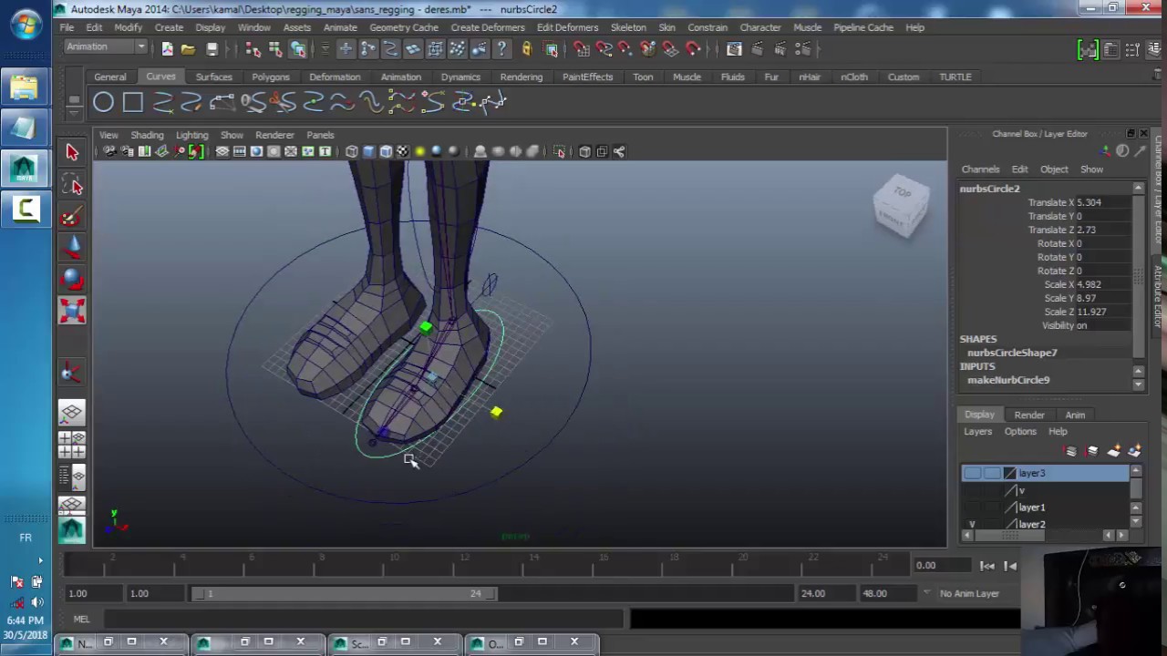 Legs Rigs Controls Creating a Character Rig - Part 12 - Leg IK controls and joint ...