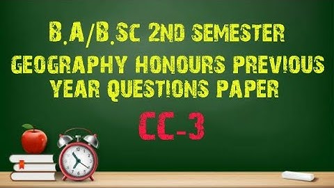B.A/B.Sc 2nd semester geography honours previous year question #Calcutta #university #exm #1_2_learn