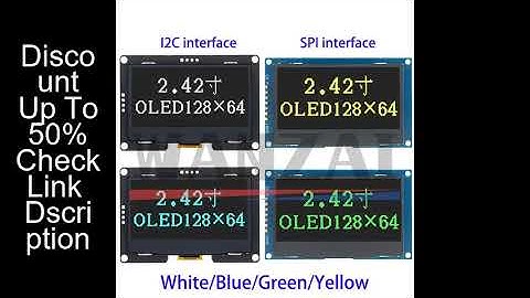 2.4" 2.42 inch 128x64 OLED LCD Display Module SSD1309 12864 7 Pin SPI/IIC I2C Serial Interface for A