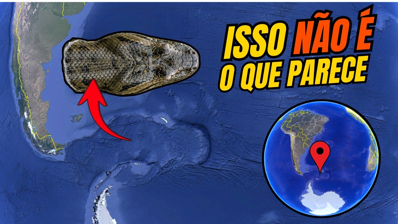 Tem uma COBRA GIGANTE no Atlântico Sul? O que REALMENTE é essa formação no Google Earth?
