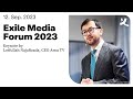 Exile media forum 2023  keynote by lotfullah najafizada ceo amu tv