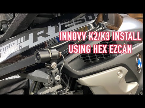 Part 1 , Installation guide of the Innovv K2/3 dash cam, BMW R1250GS, using Hex Ezcan power.