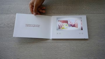 Healthcare Video Brochure - featuring a 7" LCD screen in a beautiful brochure