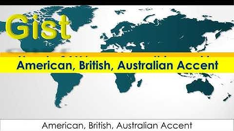Gist - How to Pronounce Gist in British Accent, Australian Accent and American Accent