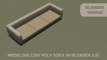 Low Poly Sofa in Blender 2.8 | Blender Tutorial