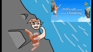 Самый спокойный человек играет в difficult game about climbing