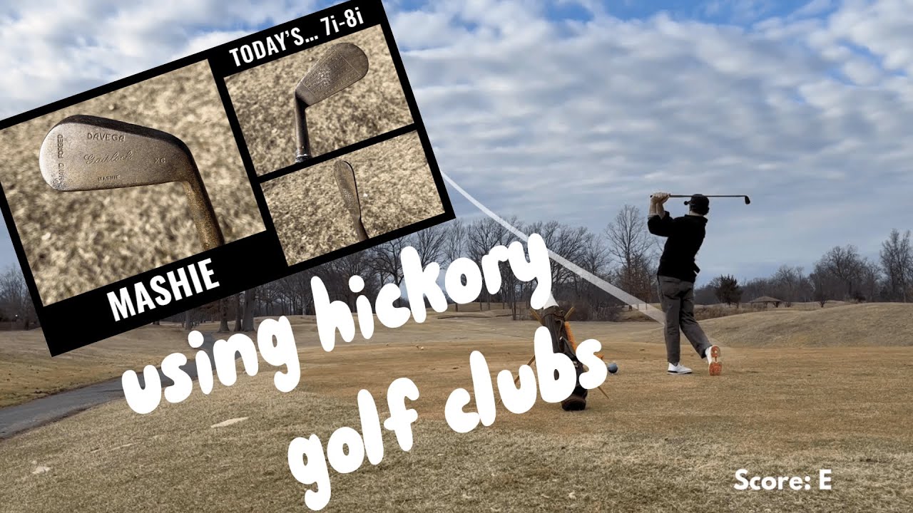 Early season casual round with hickory golf clubs (every shot) - 8 hole course vlog