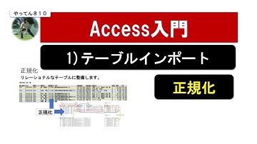 Access 入門 1 テーブルのインポート方法と正規化の方法を解説します。#vba #Access #データベース
