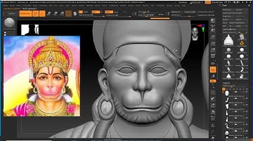 How to create Hanuman Bhajan 3d relief in Zbrush