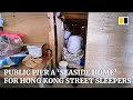 Hong Kong street sleepers build makeshift village near the sea at Kwun Tong public pier