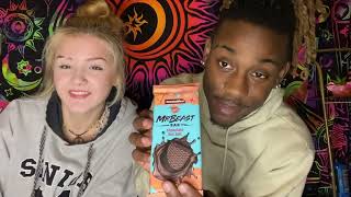 TRYING MR. BEAST CHOCOLATE BARS & COOKIES !!!
