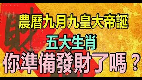 财富会自然向着你来，富裕的日子不远农历九月九皇大帝诞，五大生肖准备发财了。如果能极佳面对人生，那正面与偏财的财富是真的不可挡。#佛门因果 #佛语 #运势#佛教 #生肖 - 天天要闻