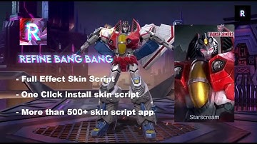 Aldous Script Starscream Transformers Skin No Password | Full Effect Voice | One Click Install