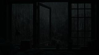 Cozy Rain Night in Outside the Open Bedroom Window | Soft Warm Ambience for Deep Sleep screenshot 4
