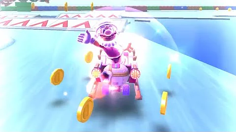 Mario Kart Tour: Mario (Santa) Gameplay [#42] - SNES Vanilla Lake 2R