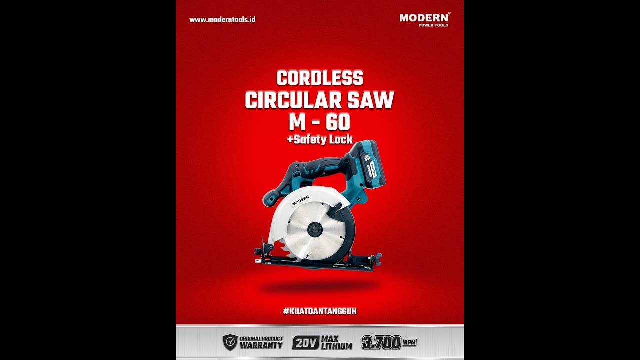 MODERN® Power Tools M-60 Cordless Circular Saw [mesin Gergaji baterai]