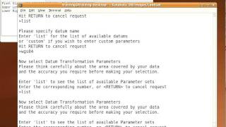 GRASS Database Creation Using Projection value