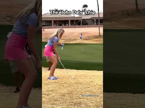 The one handed drinking John Daly chip #funny #shorts #reels #golf #girl