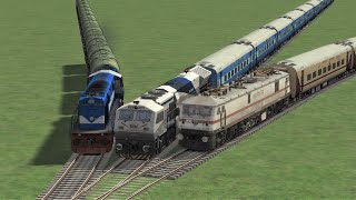 3 TRAINS ON SAME TRACK | BUMPY RAILROAD | TRAIN SIMULATOR screenshot 5