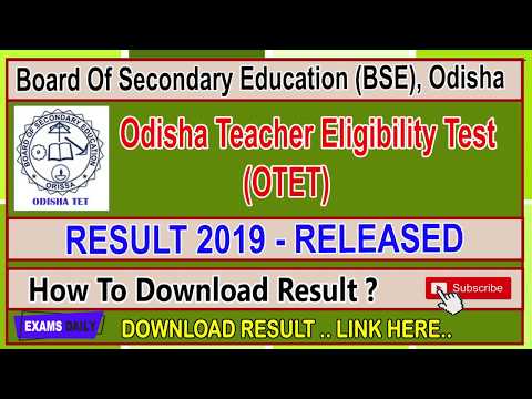 How To Download || BSE Odisha OTET Result 2019 || OTET Result 2019