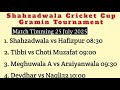 Shahzadwala Cricket Cup Gramin Tournament 25 July 2025 Shahzadwala Cricket Cup Gramin Tournament 25 July 2025