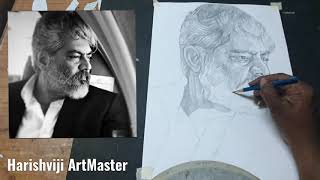 #Thala #Ajith #6B Pencil Potrait Work screenshot 5