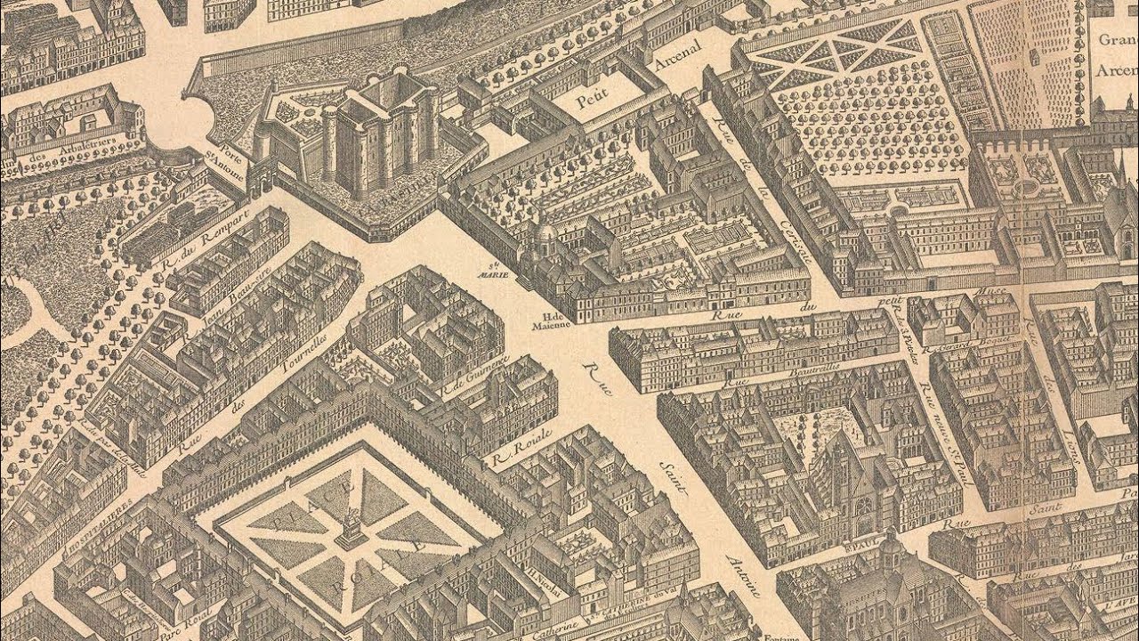 Photorealistic: 1739 Turgot Map of Old World Paris, France (Made