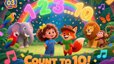 Learn to Count 1-10 with Jungle Animals! 🐘🦁 | Numbers for Kids | Fun Counting Song