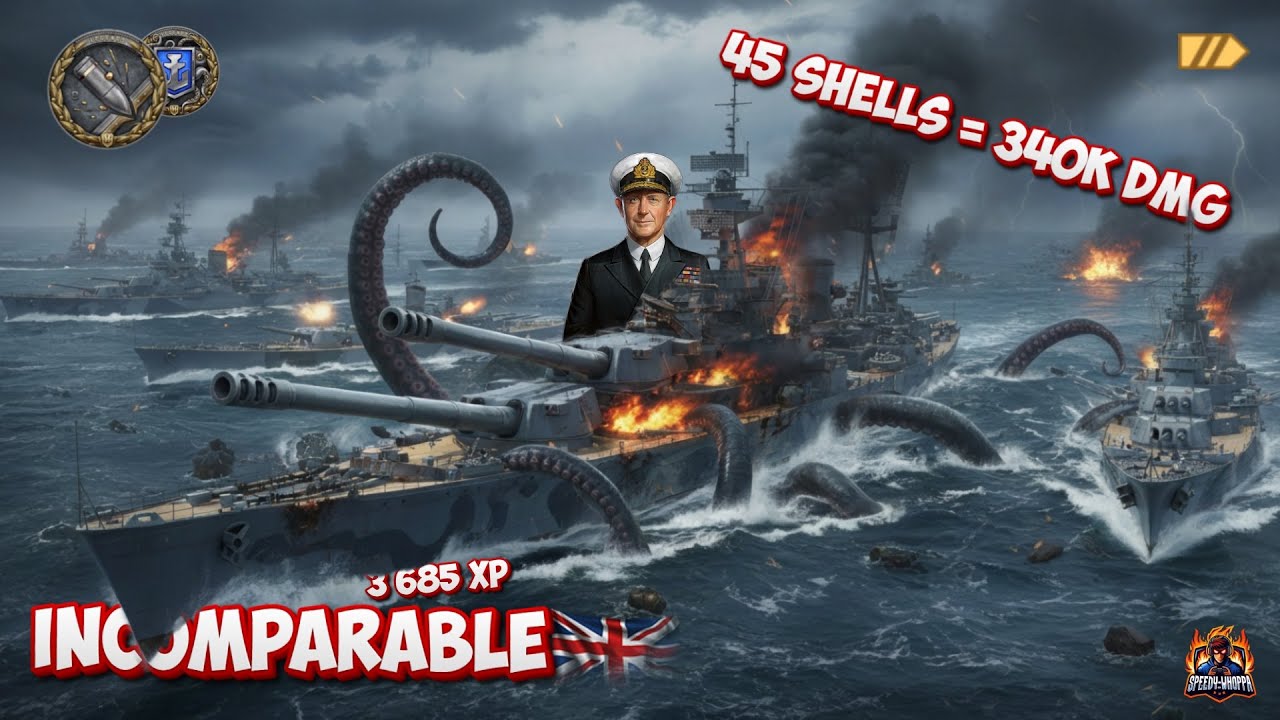 Incomparable with first xp and damage record in World of Warships Legends 
