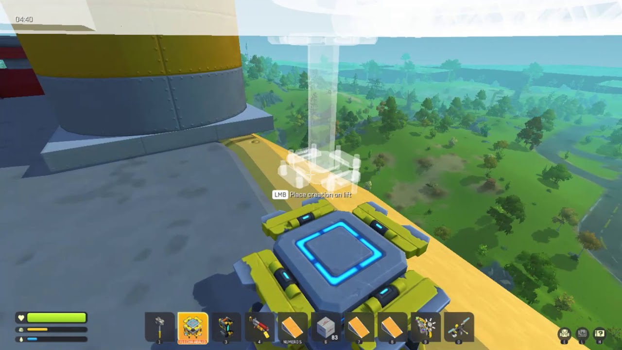 Scrap Mechanic How to drop things of the warehouse roof YouTube