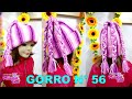 Como tejer el Gorro N° 56 a crochet con pequeños hilos o sobrantes de lanas para bebes y niñas