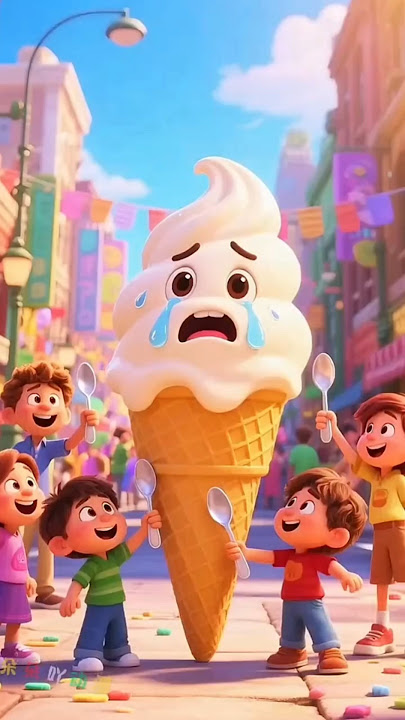 Jangan Makan Es Krim Raksasa! #shorts #animasi #kartun