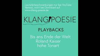 Bis ans Ende der Welt Roland Kaiser Piano Playback Karaoke instrumental