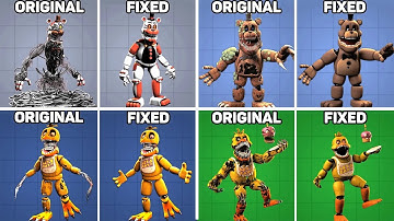Fixed VS. Original Animatronics in Five Nights at Freddy