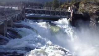 Spring runoff over Post Falls Dam