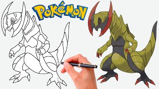Cómo dibujar HAXORUS POKEMON #612 | Generación 5 screenshot 3