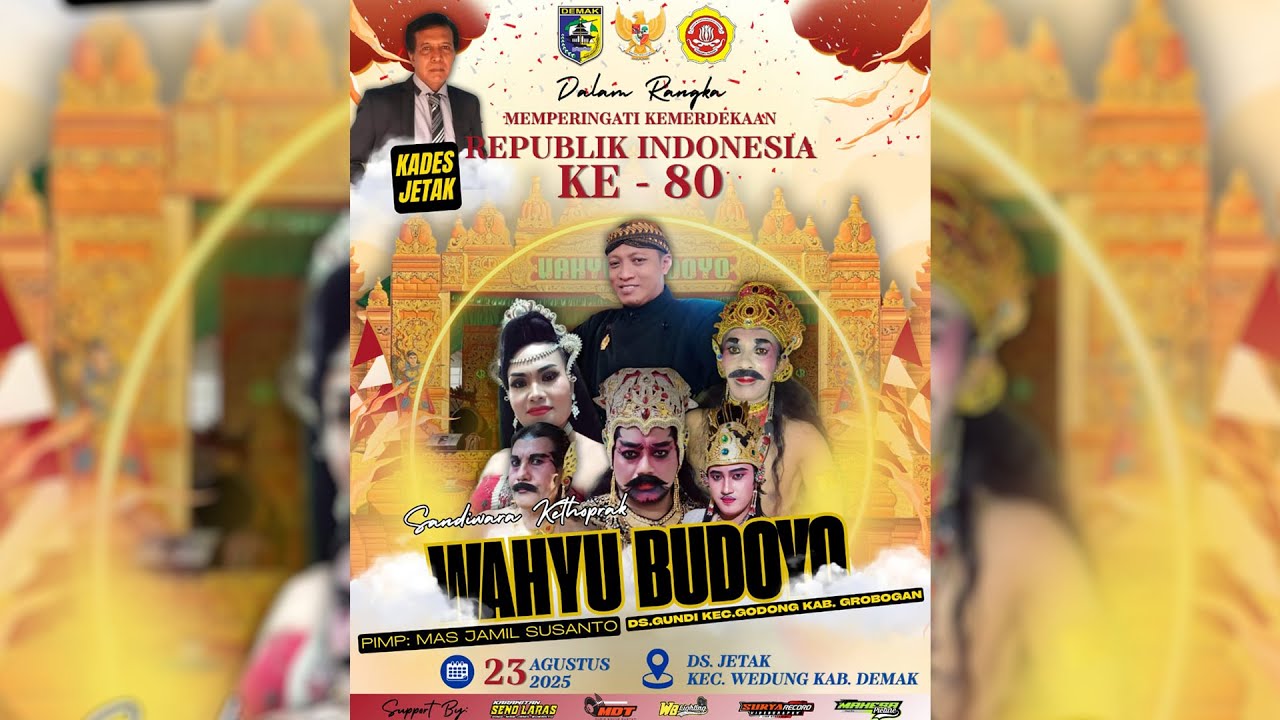 LIVE STREAMING KETHOPRAK WAHYU BUDOYO PIM. MAS JAMIL SUSANTO GUNDI // MDT AUDIO 23 AGUSTUS 2025