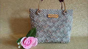 New Design Macrame Bag Grey Marvel Ladies Handbag #magnificalcorecraft #mccraft