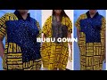 HOW to cut and sew SHORT BUBU GOWN IN 30 MIN/ BUBU GOWN Style tutorial