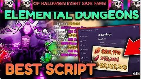 🎃 Elemental duengeon script Halloween event farm / kill boss without dying solo / safe farm Update