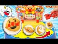 【アンパンマン】お寿司屋さんごっこでカレーパンマンやしょくぱんまんを簡単手作り♪回転するおすしでお店やさんごっこ!キッチンお料理おままごと♪子供向け知育教育★サンサンキッズTV★
