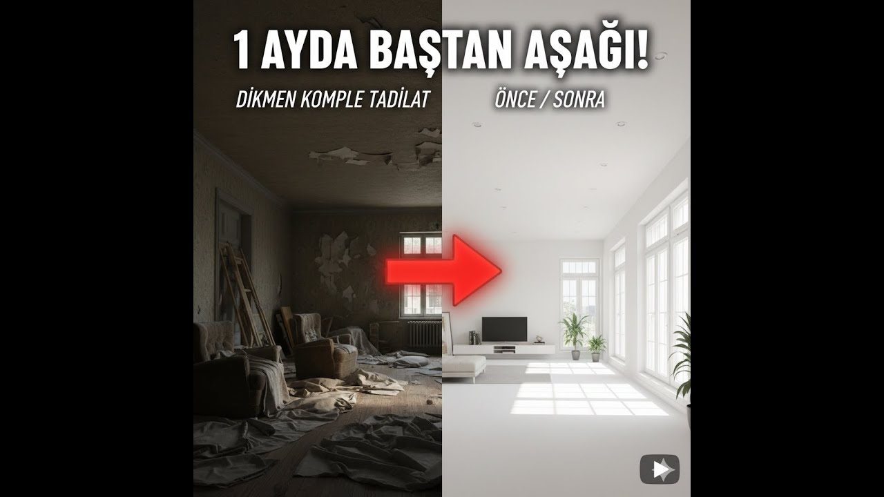 🎥Dikmen’de Virane Daireyi Baştan Yarattık! | 1 Ayda Komple Ev Tadilatı (Önce / Sonra)