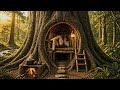 Build a shelter inside a decaying, ancient tree stump.| Giàng Vẩu 