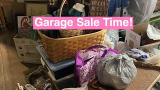 Decluttered Mess!  Garage Sale Time $$$ It’s hard work becoming a minimalist “want to be.” ❤ Stuff