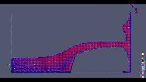 Dambreak on an obstacle with OpenSeesPy using Background Mesh