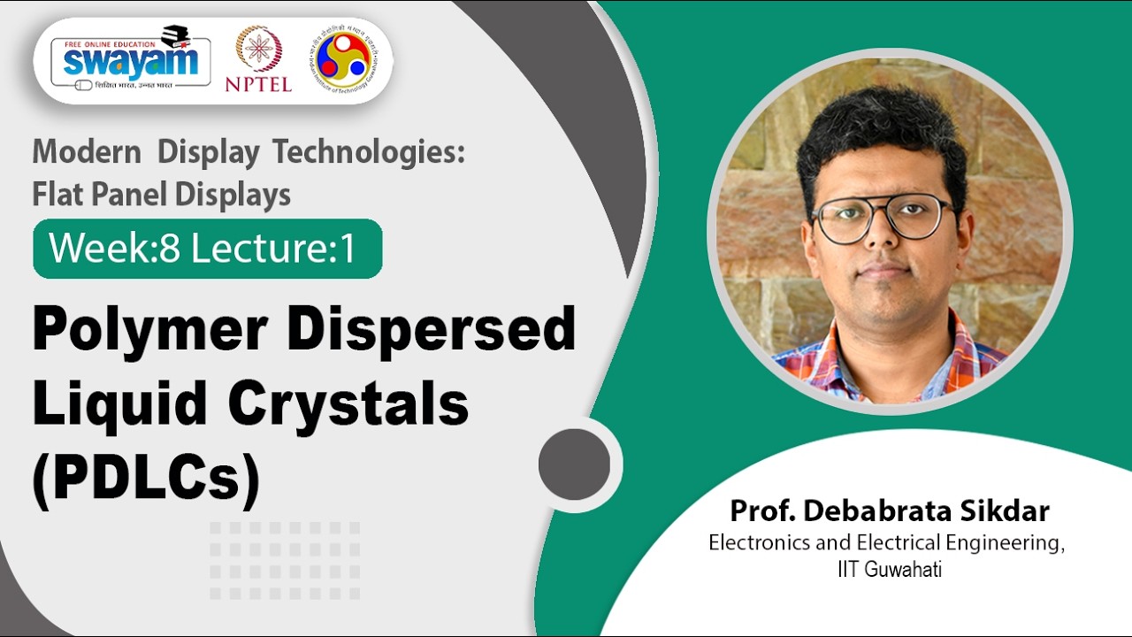 Lec 36: Polymer Dispersed Liquid Crystals (PDLCs)