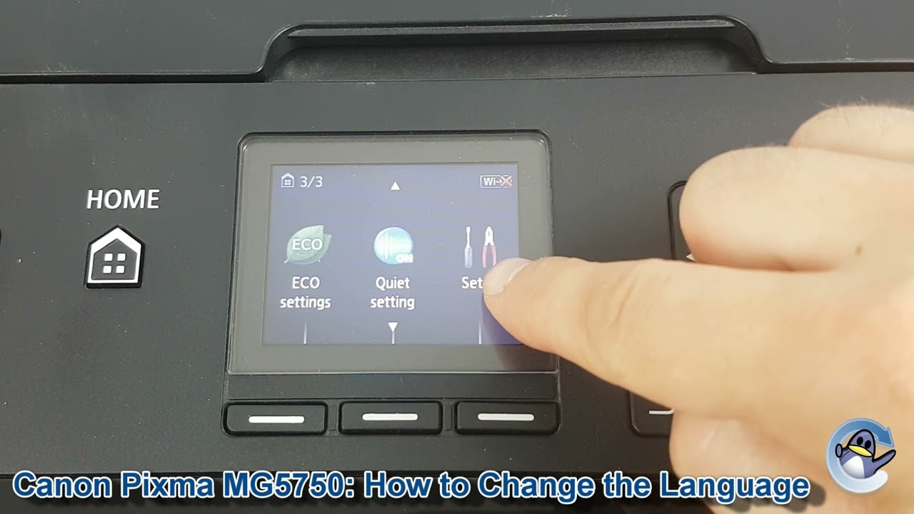 Canon Pixma MG5750: How to Change the Language - YouTube