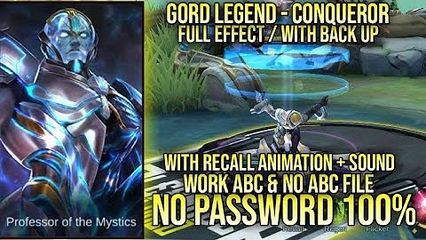 GORD LEGEND SKIN SCRIPT WITH ANIMATION RECALL FULL SOUND NO PASSWORD ABC & NO ABC FILE YVE PATCH