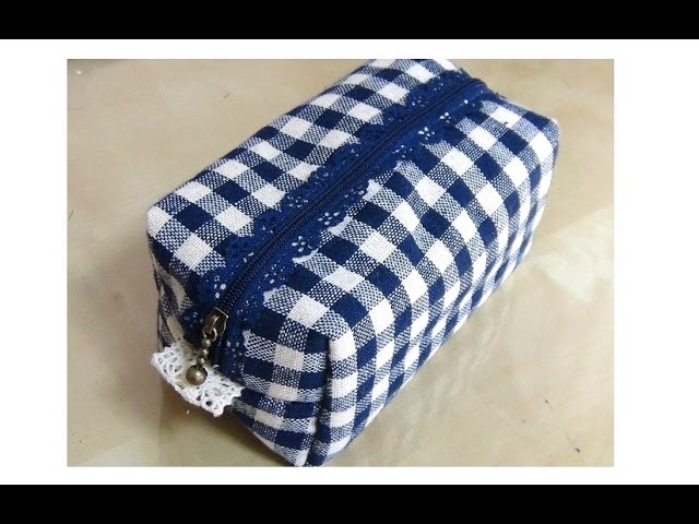 Diy 全てダイソー材料 レースファスナーを使ってポーチを作ってみました Pouch Tutorial Youtube